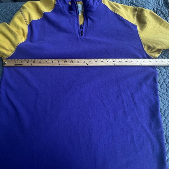 The Territory Ahead Shirt Mens XXL 2X Purple Yellow Quarter Zip Pullover Sweater - Picture 6 of 9